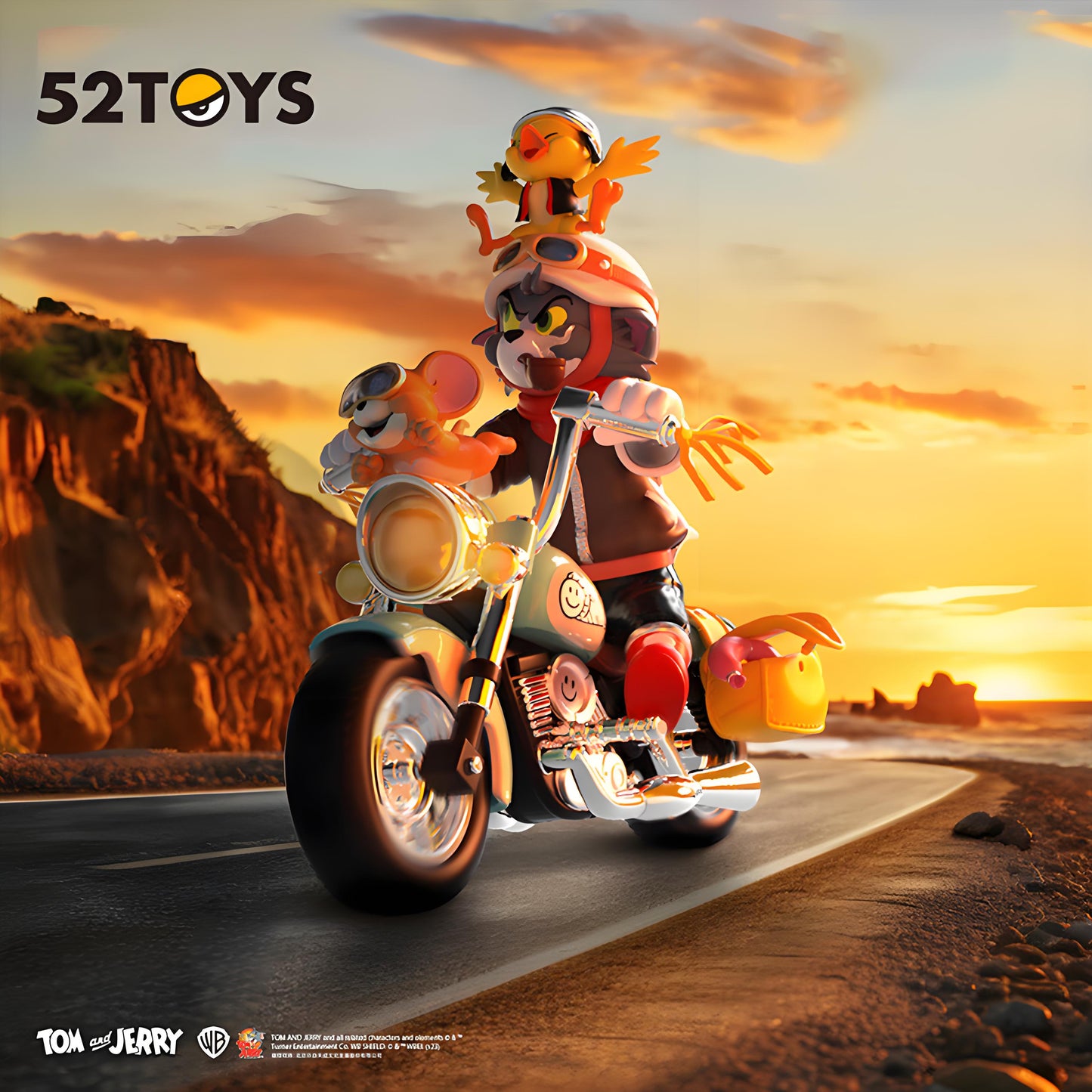 Tom & Jerry Retro Motorcycle figure (52TOYS)