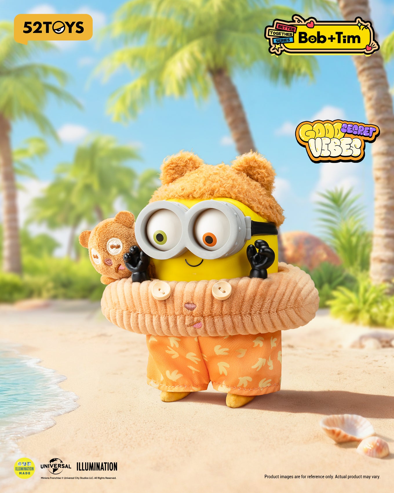 Minions "Bob & Tim – Best Buddies Forever" Series Vinyl Plush Keychain Blind Box - 52TOYS