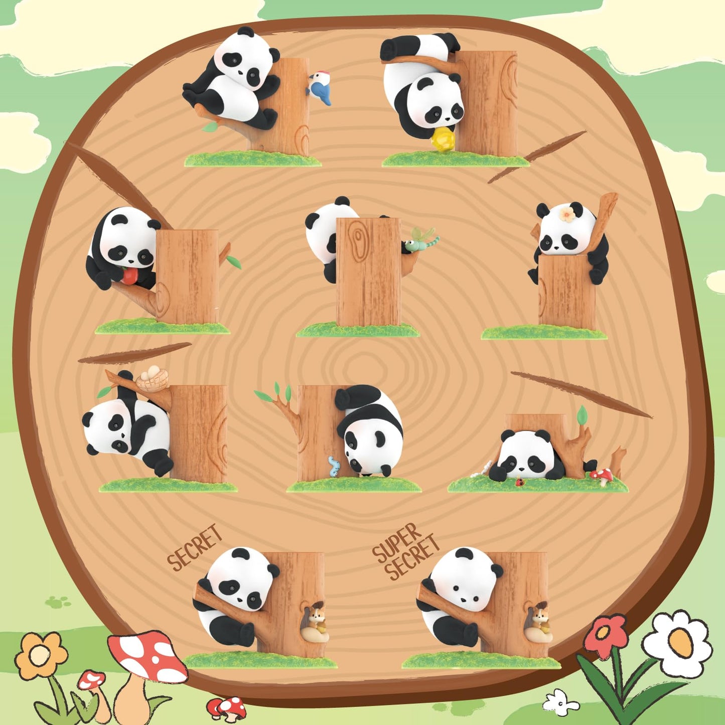 52TOYS Panda Roll "Fruit Tree Climbing" series blind box - 1 set of non-duplicates